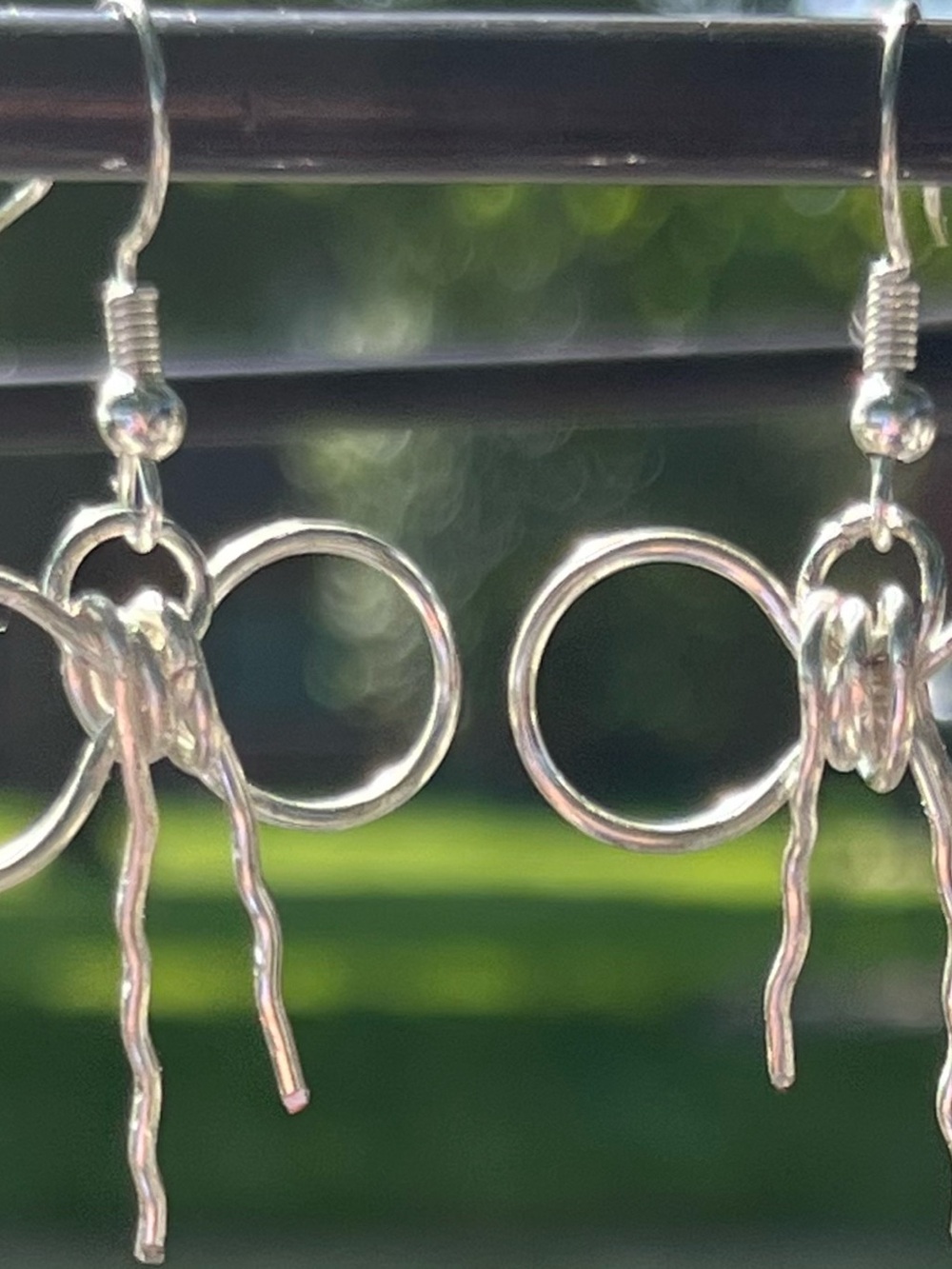 Silver Loop Dangle Earrings - Women Jewelry
